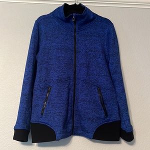 Calvin Klein Performance Womens Quick Dry
Full Zip Up Jacket Blue Black Marled